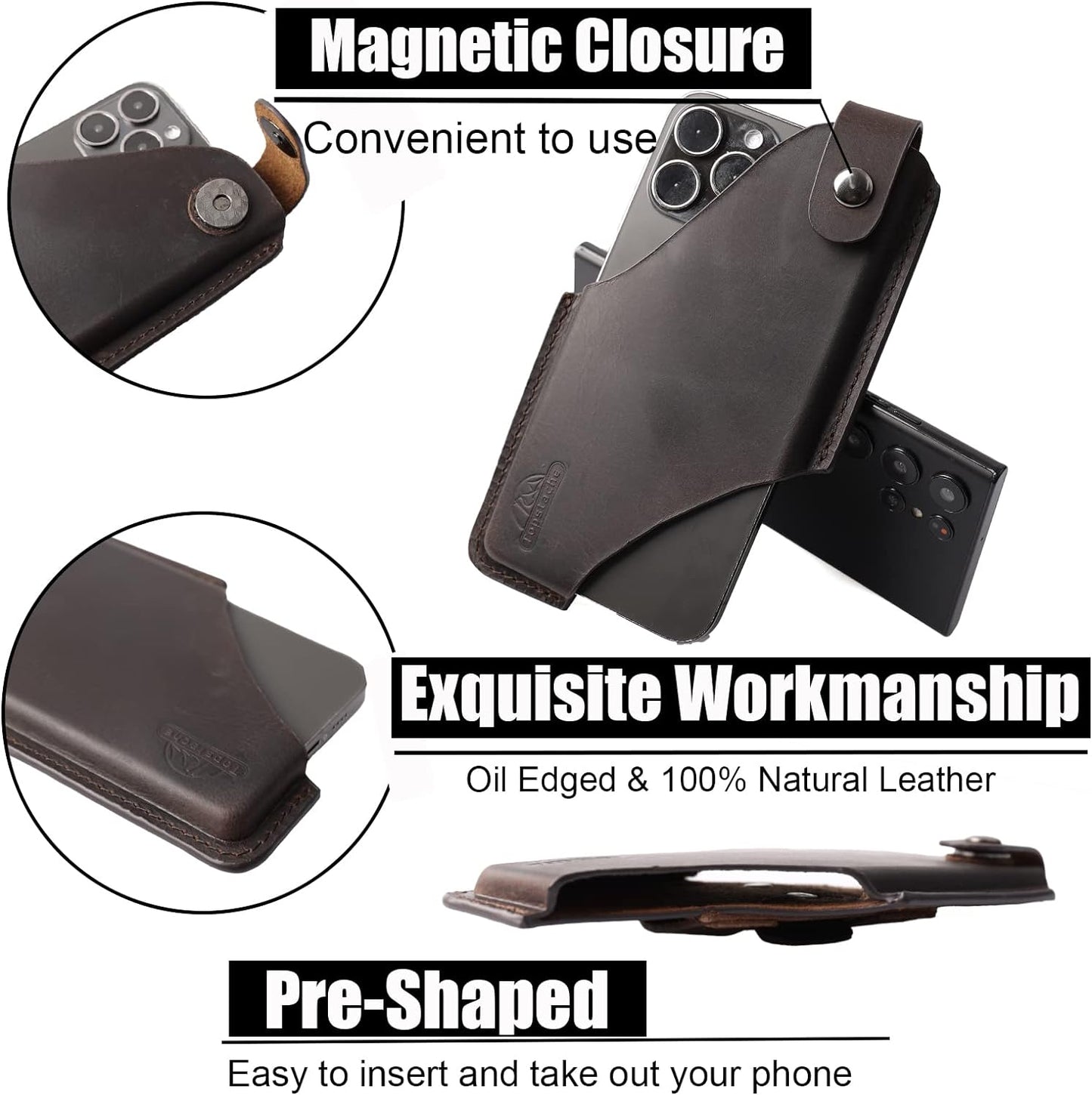 Tactical Leather Phone Holster
